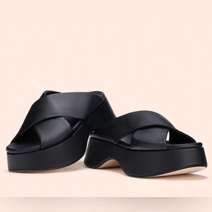 AGL - Lil Sis Crisscross Platform - Black - 6.5